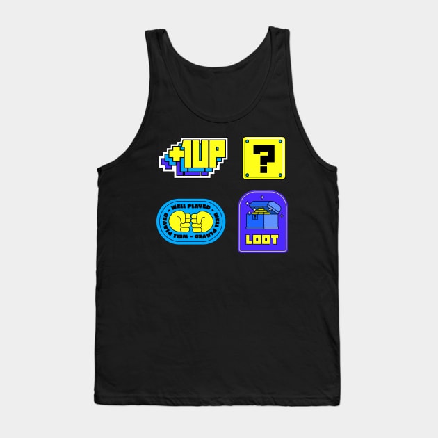 Video games Retro gaming Stickers Pack Tank Top by Tanguy44